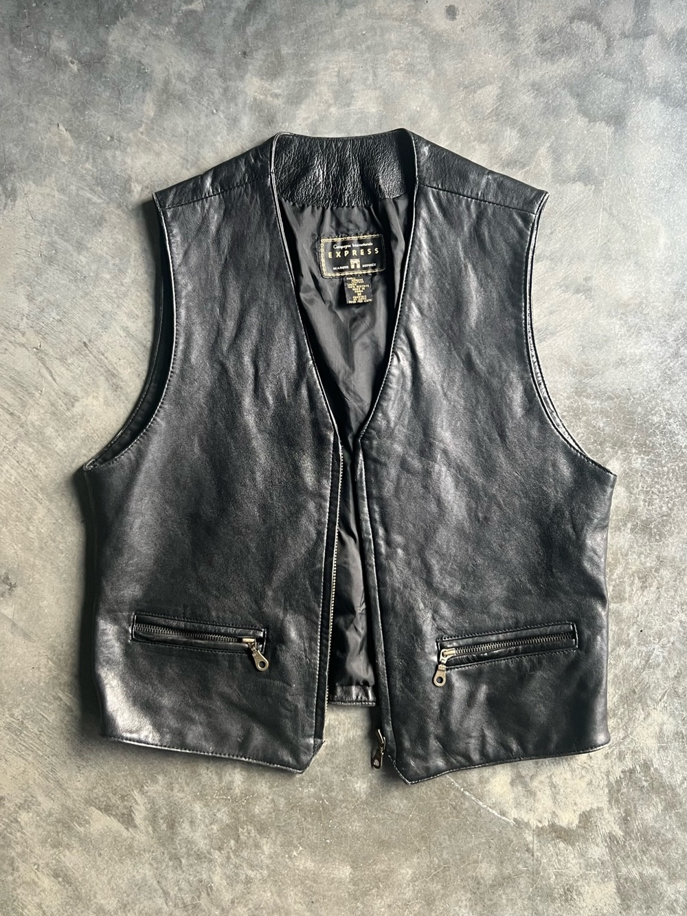 Vintage Compagnie Internationale Express leather vest size M